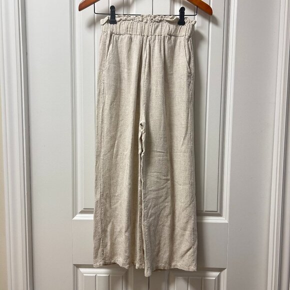OAK + FORT Elastic Waist Pants Beige - Picture 1 of 13